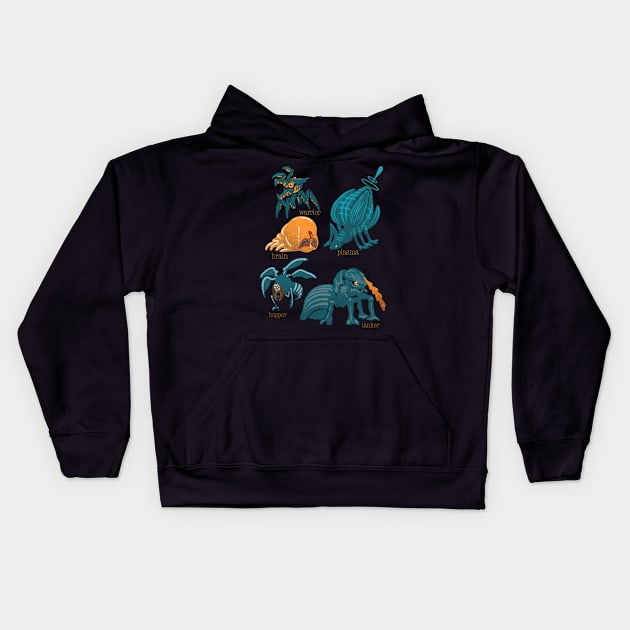 Bugs Kids Hoodie by Little Bad Wren 